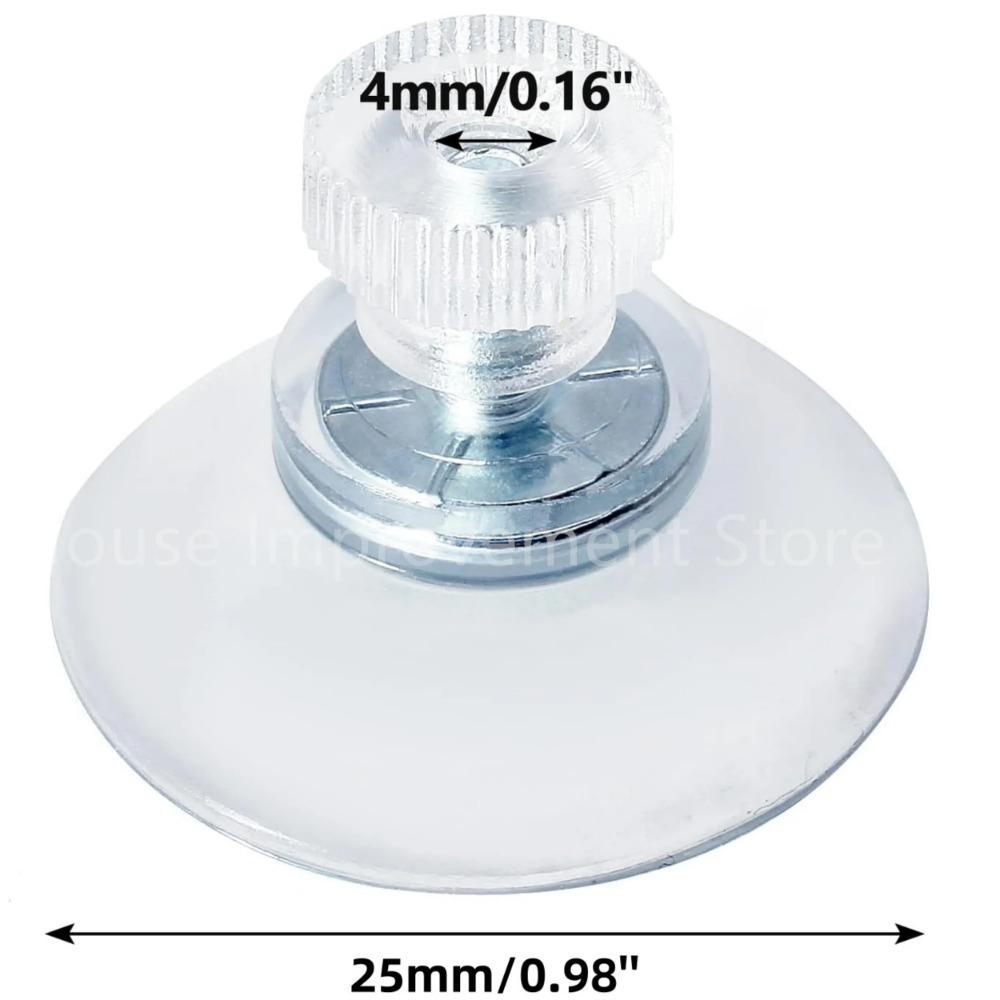 5PCS Plastic Sucker Pad Holder 25/32/41/53 Mm with Screw Clear PVC Sucker Pads Extra Strong Suction Cup Glass Suction Holder