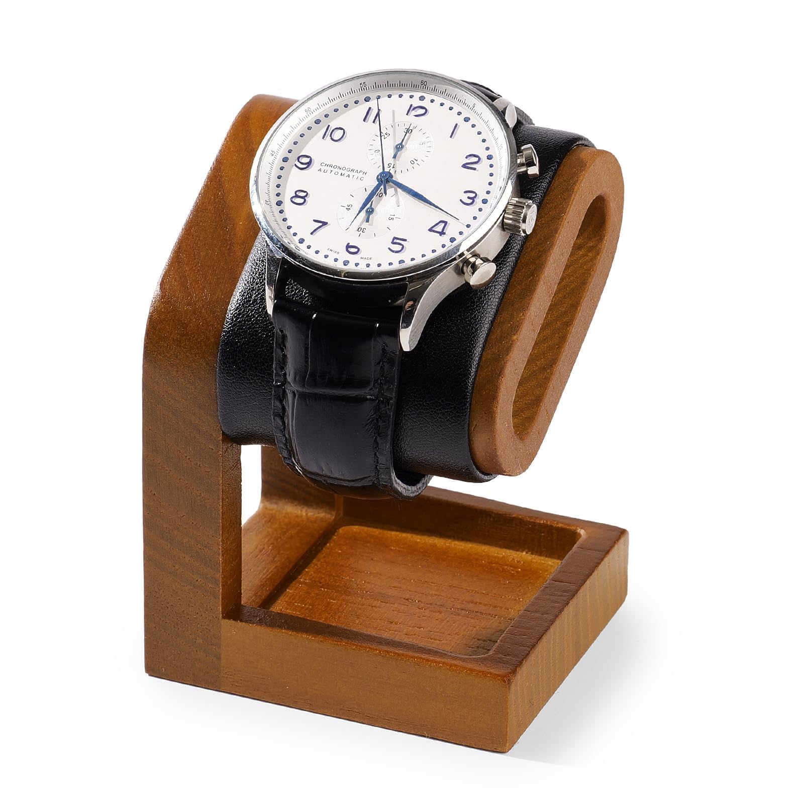 

Woodten Watch Stand, Wooden Watch Stand, 1 Piece, Minimalist Design, Ideal for Displaying Watches and Bracelets, Unisex Design (Black) SM23503