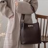 VITAFELICE Damen 3-Fächer Quadratische Schultertasche inb-10104p (Schokolade)
