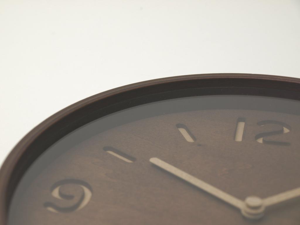 Lemnos Analog Wall Natural BW Clock, Thomson, Wood, Brown, LC10-26