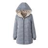 Women's Long Puffer Coat Winter Fleece Lined Thickened Down Jacket Windproof Warm Quilted Parka Zip Up Hooded Outerwear
