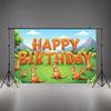 Cute Animals Birthday Decor Animal Theme Banner Photo Prop for Family Gathering Holiday Celebration Outdoor Celebration
