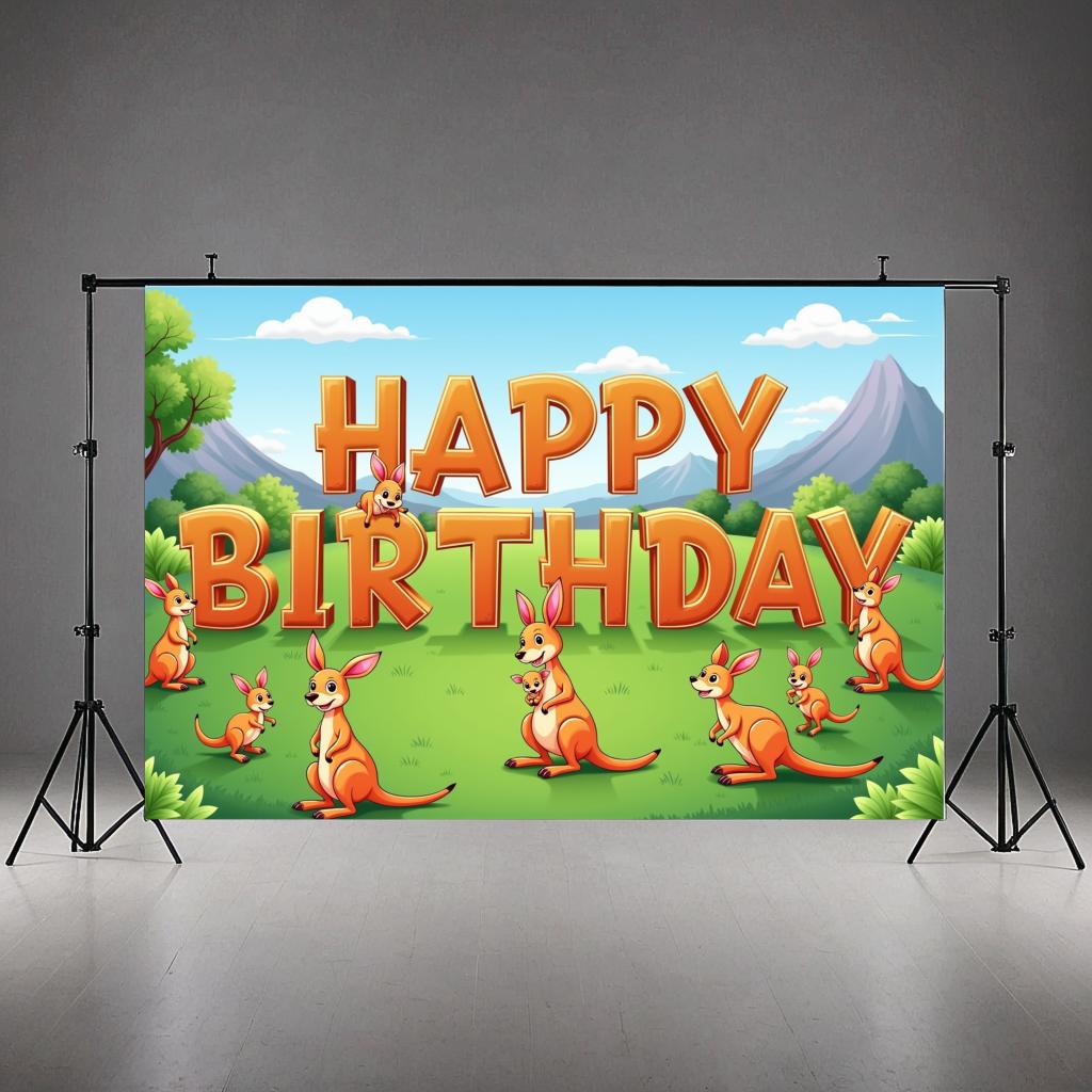 Cute Animals Birthday Decor Animal Theme Banner Photo Prop for Family Gathering Holiday Celebration Outdoor Celebration