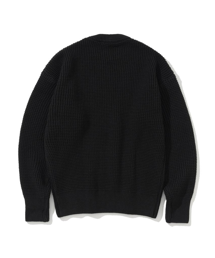 Nitled Cotton Useful Castle Round Knit Black