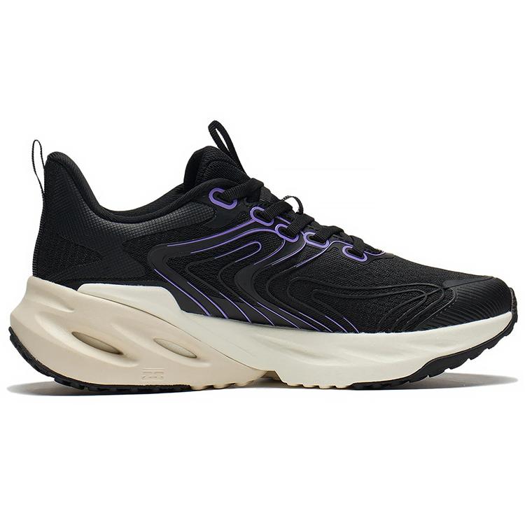 LiNing Rebound Cushioning Breathable Abrasion Resistant Slip Resistant Low Top Running Shoes Women's Black