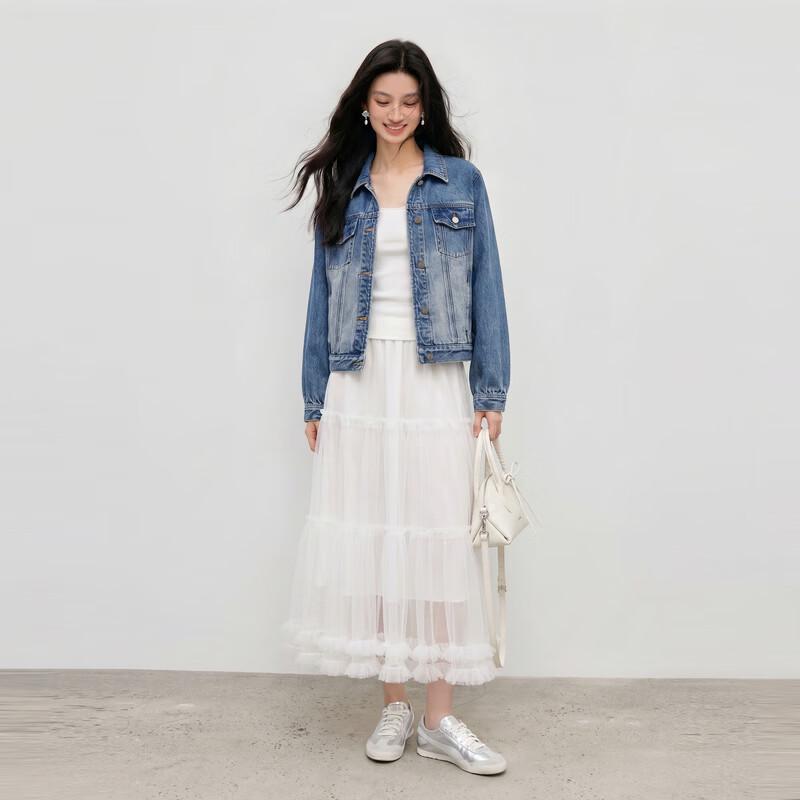 Qiu Shui Yi Ren Gradient Denim Jacket