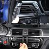 Fibre de Carbone ABS Pour BMW Série 3 F30 F31 F32 F33 F34 F36 2012-2018 Cache Décoration de Sortie d'Air de Voiture Accessoires de Voiture