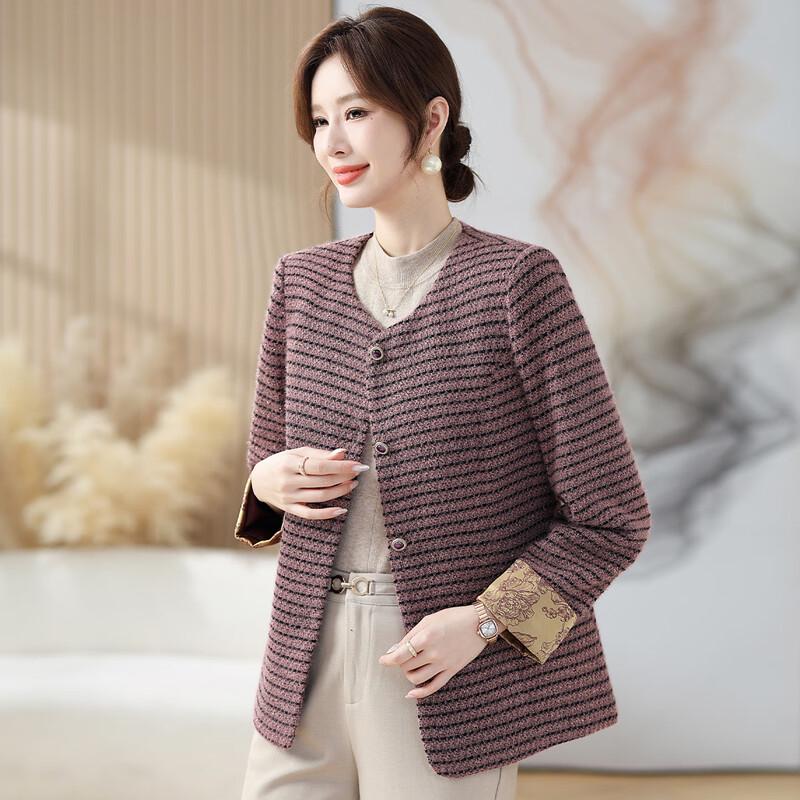 

YUZHAOLIN Women s Mid-Aged/Elderly Casual Wool Blend Jacket 2XL