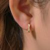 Minimalist Cross Hoop Earrings For Women Gold Color Huggie Hoops Pave AAA+ CZ X-Shape Daily Statement Jewelry for Women Party