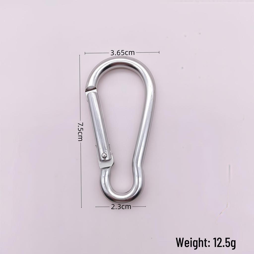 No. 8 D-Shaped Aluminum Carabiner Multi-Function Keychain Quick Release Hook