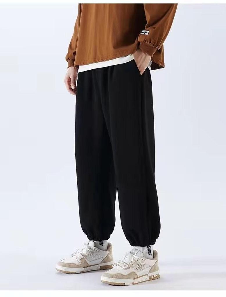 Men's Summer Lightweight Jogger Pants - Trendy Nine-Point Knit Sweatpants