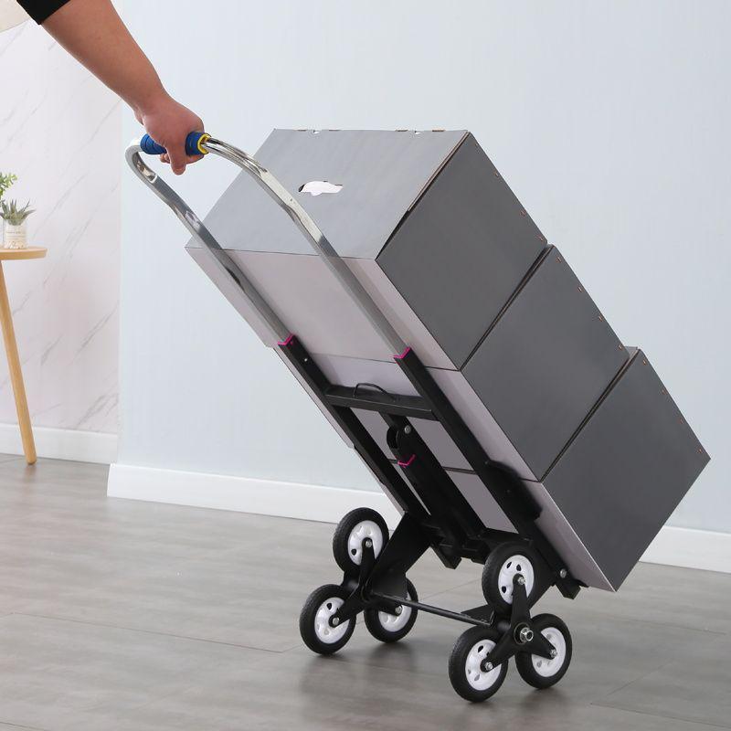 Lightweight Folding Trolley for Climbing Stairs - Multi-Purpose Handcart for Moving, Shopping, and Deliveries