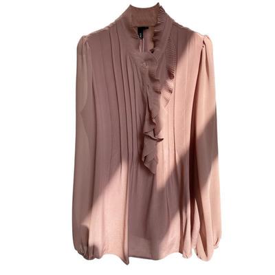 Sanftes französisches Hemd für Damen-Frühlingskleidung Neuer Stil Slim Locker Langärmeliges Oberteil Laternenärmel Chiffonhemd