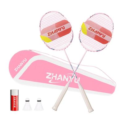 Badminton Badminton leve de fibra de carbono 2 badmintons 2 badmintons e 1 bolsa Adequado para atividades ao ar livre e família Conjunto raquetes, raquetes,
