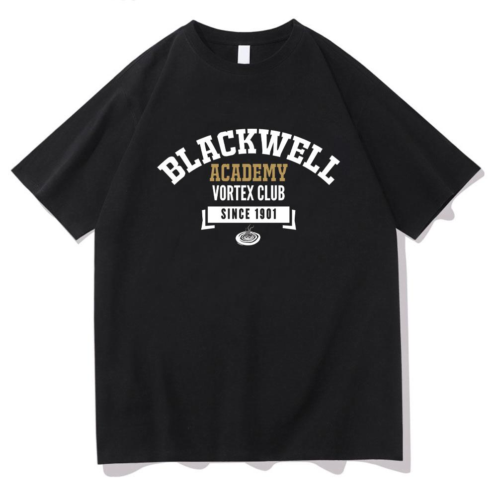 

Blackwell Academy Vortex Club T Shirt Life Is Strange Game Tee Gift T-shirt Vintage Aesthetic Cotton Tee Comfort Unisex Clothe XS чёрный