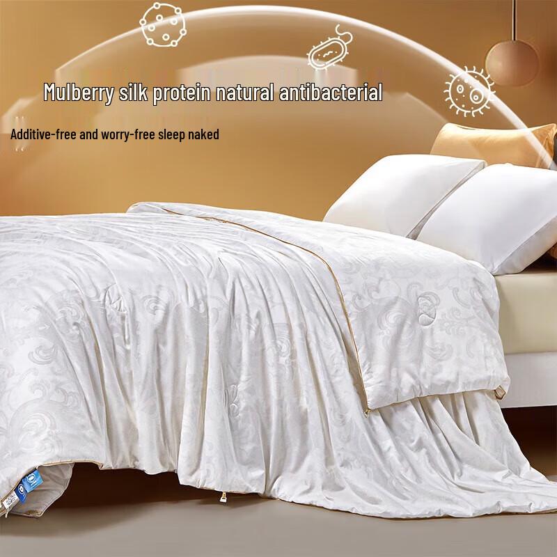 Fuanna 100% Mulberry Silk All-Season Two-in-One Quilt