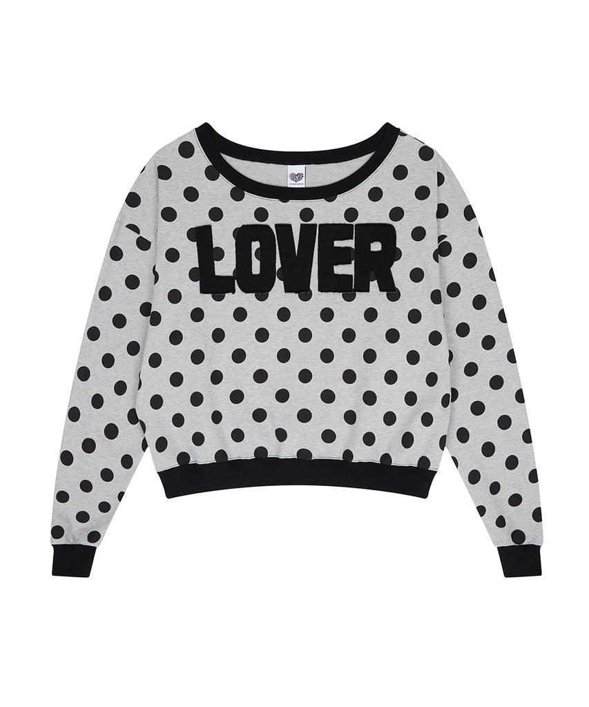 LUVISTRUE El Dot Lover One-Shoulder Tee(Gray)