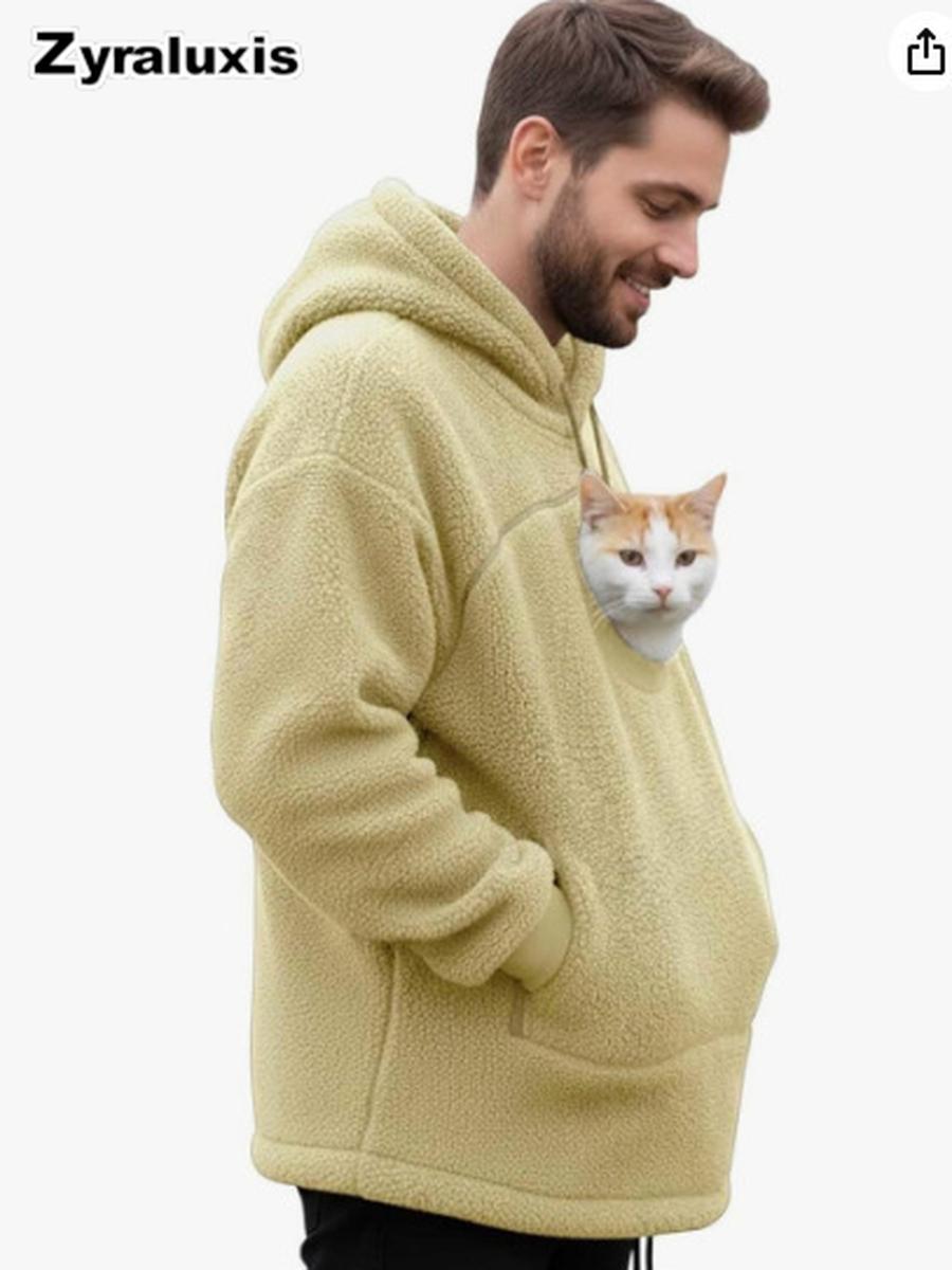 Fleece polsterēta ar kapuci vīriešiem sievietēm
