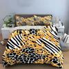 Golden Baroque And Animal Print Set - Elegant Home Decor Kid'S And Adults' Bedroom Decor, 3Pc Bedding Set Gift