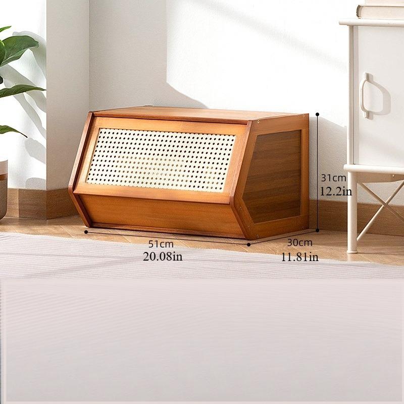 Rattan Chest Stackable Storage Cabinet of Drawers with Lots of Dining Room Living Room Bookcase Toys Storage Finishing Cabinet