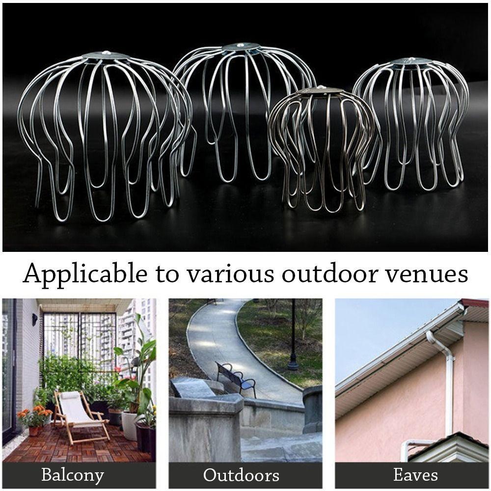 Stainless Steel Roof Floor Drain Balcony Drainage Cover Gutter Guard Strainer Anti-blocking Rain Pipe Cap Outdoor Hardware