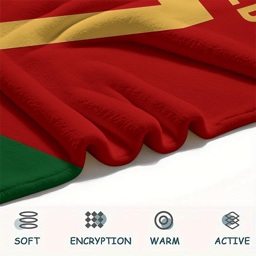 Cristiano Ronaldo Printed Flannel Blanket, Soft Throw for Bedroom Sofa, Washable,soccer Fan Merchandise, Great Gift.