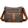 Ladies' Large Capacity Spliced Patterned Bag, Shoulder Bag, Crossbody Bag, Daily Commuting Bag
