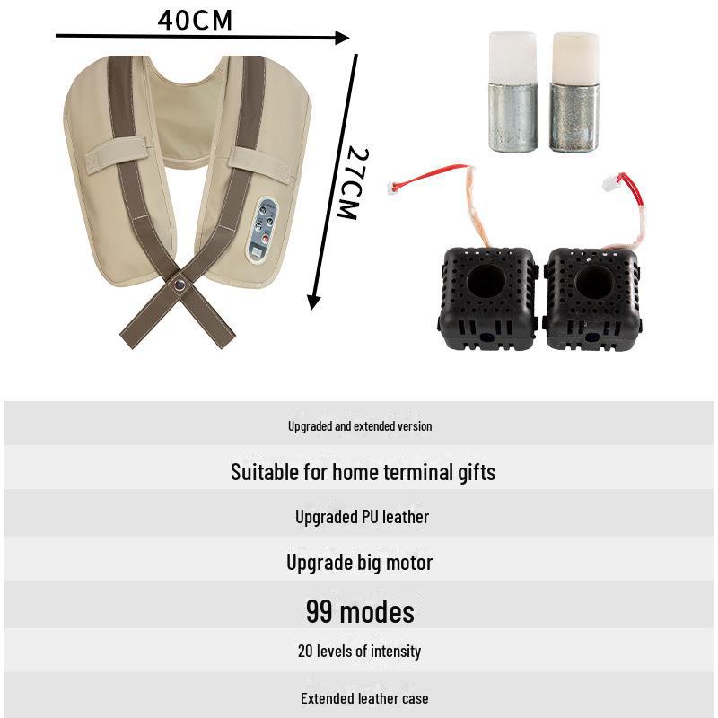 Full Body Heating Massage Shawl: Simulates Human Touch for Neck, Back, Waist, & Shoulders