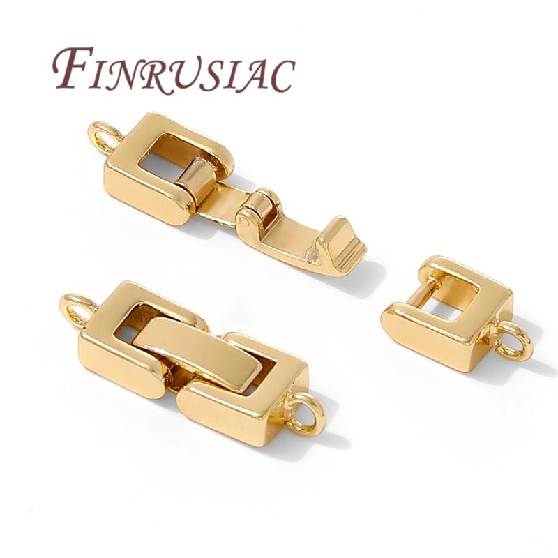 18K Vergoldete 1-reihige Perlenverschlüsse Für Schmuck, Modische Halsketten Armbänder Verschlüsse Beschläge,Verbinder Zubehör DIY Zubehör