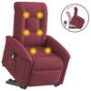 VidaXL Reclining Massage Armchair Burgundy Red Fabric, Lift Recliner, Recliner for 3303267