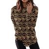 Spring And Autumn Fashion Casual Loose Tops Leopard Printed Long-sleeved T-shirt Female Clothing