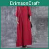 Women Simple Fashion Loose Baggy Long Maxi Dress Half Sleeve Split Plus Size For Effortless Elegance
