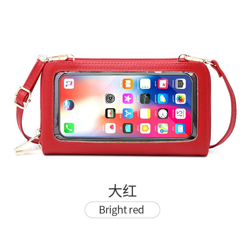 Touch screen mobile phone bag crossbody small bag 2025 new anti-theft brush wallet women's long versatile women's bag