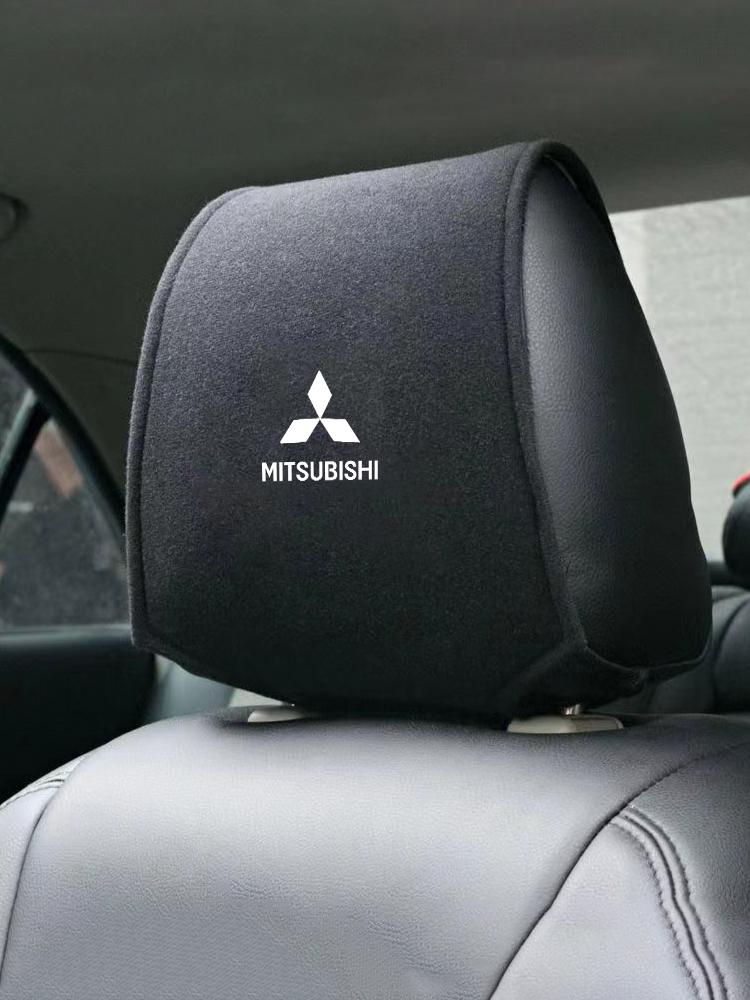 Autokopfstützenbezug Sitzkopfkissen Nackenabdeckungen für Mitsubishi Lancer Asx Outlander Colt Pajero L200 Galant Space Star Zubehör
