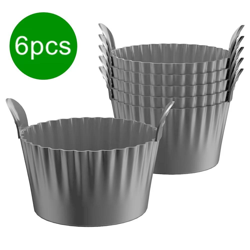 Reusable silicone baking cups, non-stick muffin cupcake molds with double handles, BPA-free, mini round air fryer cupcake lining