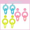 Earrings Geometric Acrylic With Fluorescent Color For Party And Wear Celebration
