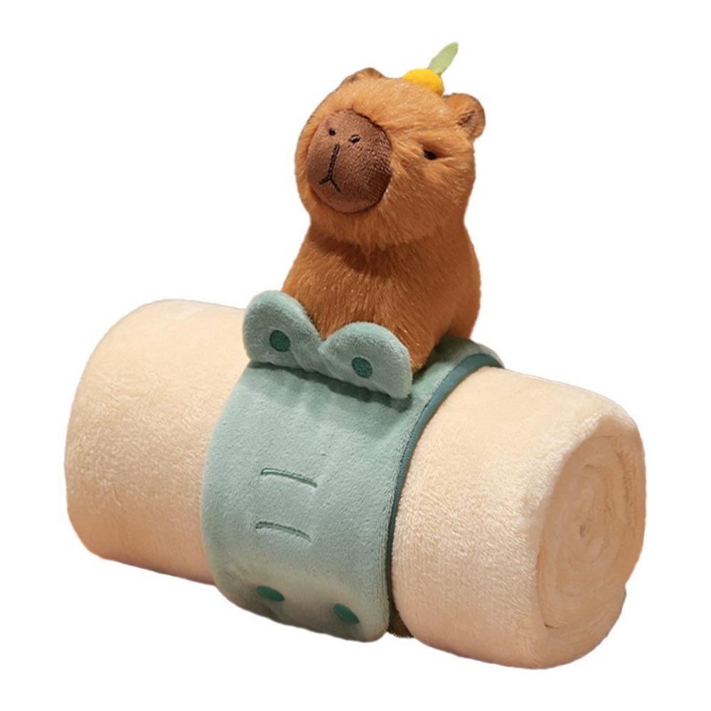 Animal Shaped Air Conditioning Blanket Warm Animals Stuffed Toy Office Nap Blanket  Warm Winter