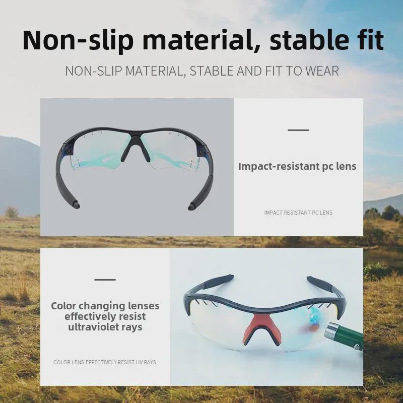 Kids' & Teens' UV-Resistant Color-Changing Cycling & Skating Sunglasses - Windproof Goggles for Mountain & Speed Downhill
