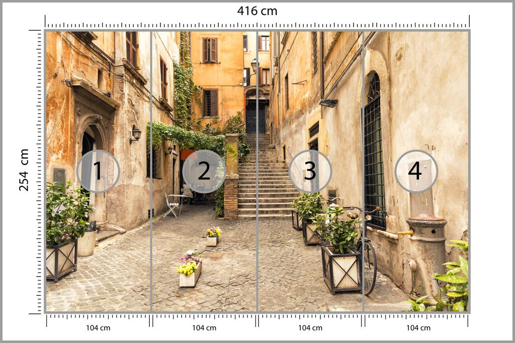 Photomural Italian Street Washable Fleece 416x254