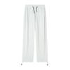 New Drawstring White Gray Sweat Pants For Women In Spring And Autumn Loose Bunched Ins For Small Men Wide Legs Casual Pants For Women