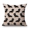 Hand Painting Dachshund Posters Cushion Covers Rose Flower Sausage Dog Keep Calm And Hug Pillowcase Decorative Pillows For Sofa