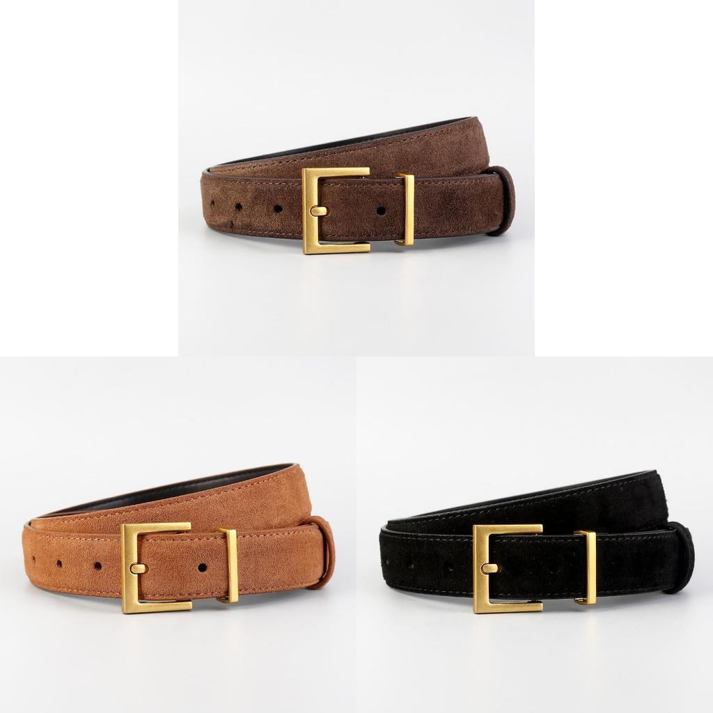 Classic Leather Womens Belt With Pin Buckle For Casual And Business Wear