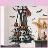 Halloween Ghost Bride Groom With Pumpkin Skeleton Wall Stickers For Decor Home