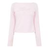 Hugo Womens/Ladies Rhinestone Logo Long-Sleeved T-Shirt