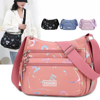 Nouveau Sac à Bandoulière Multi-couches Couleur Macaron Sac Maman Léger et Décontracté Grande Capacité Sac Messager Multifonctionnel Sac Femme