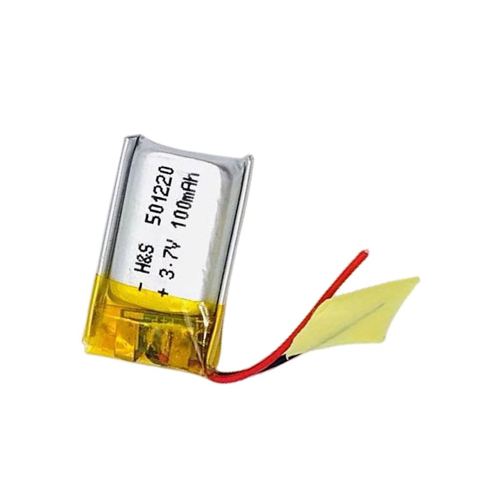 1Piece 3.7V 80mAh 501220 Rechargeable Lithium Battery For Headsets 3D Glasses Sports Bracelets More Gadgets