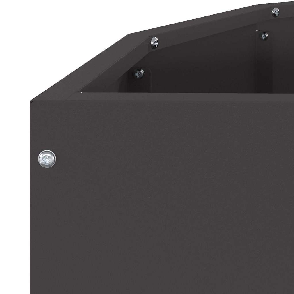 Planter Black 90 X 45 X 35 Cm Steel