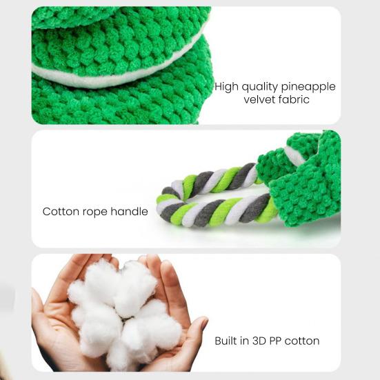 Interactive Squeaky Rope Dog Toy Plush Chew Toy with Sound Dental Cleaning Engaging Play Toys for Small Medium Large Dogs