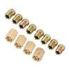 12pcs Brake Line Fittings Kit 3 8in‑24 Thread 4‑Union 8‑Nut Brass Universal for 3 16in Tube