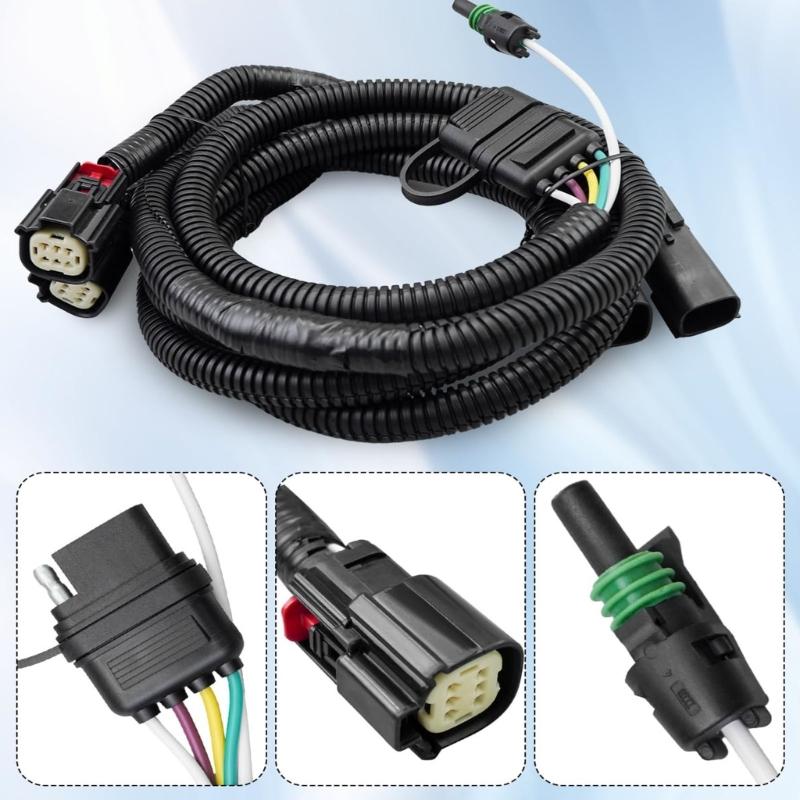 Tailgate Light Bar Harness with Reverse Wire for 1500 2500 3500 529005 Replacement Light Bar Adapter Auto Part